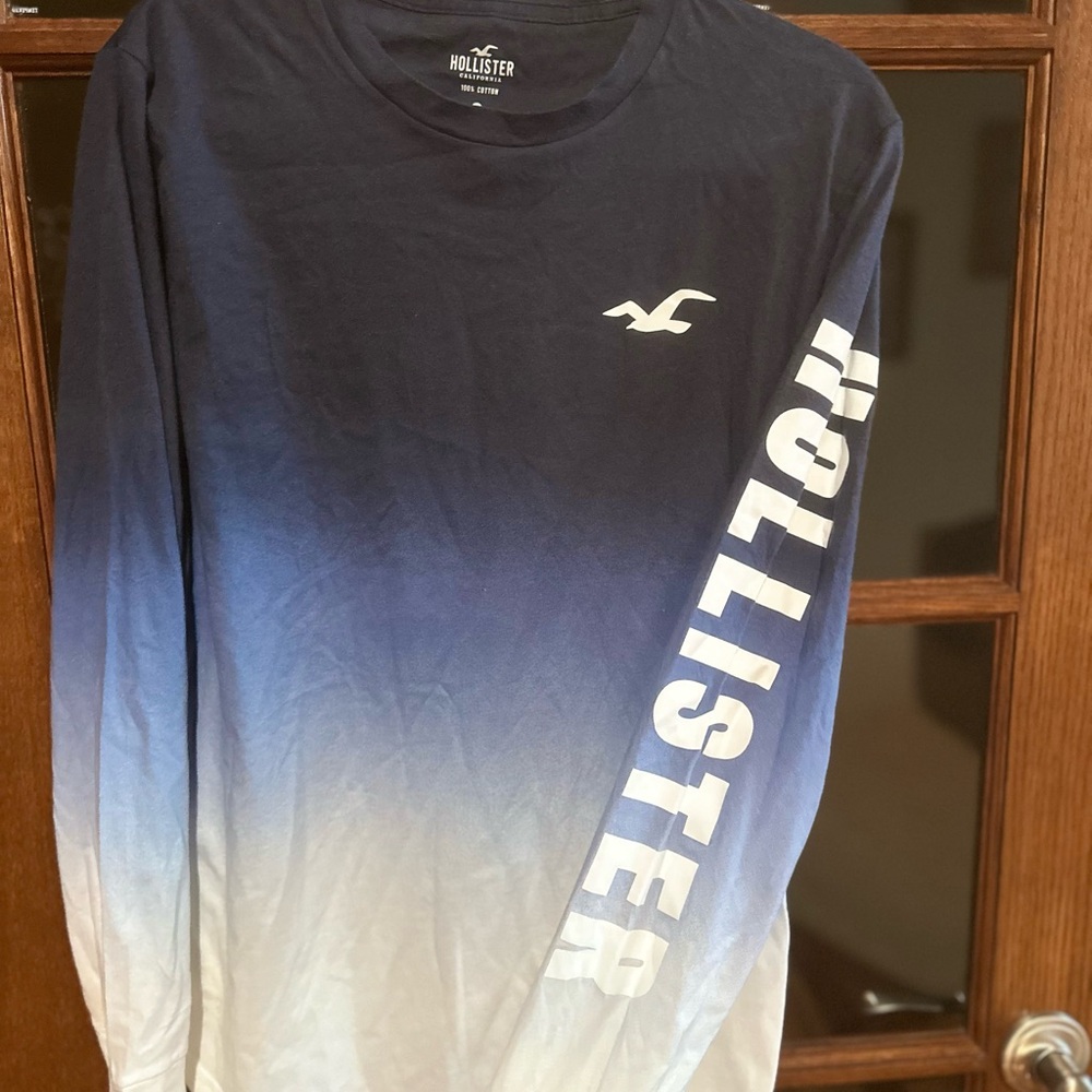 Hollister Blue Ombré Long Sleeve Tee